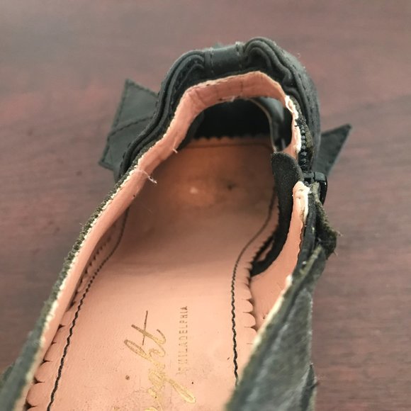 Anthropologie | Miss Albright Black Peep Toe Shoes - Picture 9 of 9